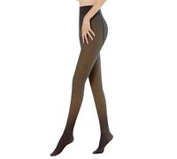 Litthing Fleece Lined Tights per le Donne Nero Termico Plus Size Piede Collant A Vita Alta Calda Spessa Leggings Ladies Tummy Control Fake Translucent Nude Winter Stretchy Tights