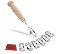Litthing Raschietto per Pane con 6 Pezzi Lama Bread Lame Taglierino in Acciaio Tagliaimpasto Multiuso Coltello per Pane Utensile da Cucina Pasta Pizza Dolci Pasticeria (Raschietto18.5 * 3cm)