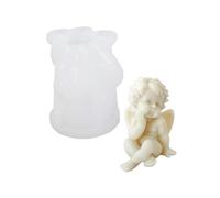 (little angel 5) Winged Baby Figurine Silicone Candle Molds for Epoxy Resin Making Candle Soap Home Decoration Epoxy Resin Molds