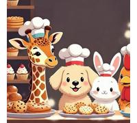 Little Animal Chefs Coloring Book: Fun and Delicious Kitchen Adventures for Kids Ages 4-8