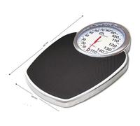 LITTLE BALANCE - 8135 Pro M 160, Bilancia Pesapersone Meccanica, Design Semi-medicale Professionale, 160 Kg / 1 Kg, Nero E Cromato