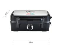 8368 Speed'n Mixt 1200, Piastra Per Waffle E Grill 2 In 1, 1 Piastra Per Waffle, 1 Piastra Grill Intercambiabile, 1200 W, Acciaio Inossidabile