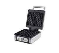 LITTLE BALANCE 8384 SPEED WHITE 1400 - Waffle elettrico - Vero waffle belgi rettangolari croccanti e soffici - Potenza 1400 W - Silver metallizzato