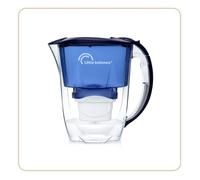 LITTLE BALANCE 8593 Caraffa filtrante oceano + 1 filtro, riduce microplastiche, cloro, calcare e altre impurità, 2,8 l, flusso ultra veloce, plastica senza BPA, blu