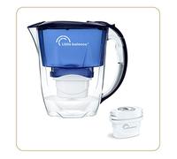 LITTLE BALANCE 8639 - Caraffa filtro oceano + 6 cartucce filtranti, riducono microplastiche, cloro, calcare e altre impurità, 2,8 l, portata ultra veloce, plastica senza BPA, blu