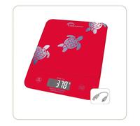 LITTLE BALANCE 8709 Happy Genius 10 Les Tartarughe, Bilancia da cucina senza batteria, ricaricabile USB, riparabile, 10 kg, Tartarughe