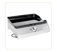 LITTLE BALANCE 8713 Biscarosse 50-35, Piano cottura in ghisa smaltata XL, 2150 W, Fabbricazione 100% francese, Inox