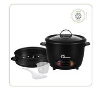 LITTLE BALANCE 8726 Easy Riso, Cuoco Riso Automatico, Cotto Vapore 1,8 L, Senza PFAS,Spegnimento Automatico, Funzione di Mantenimento Caldo, Coperchio Trasparente, 10 Persone, 700 W, Nero