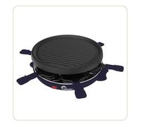 LITTLE BALANCE 8747 Cheese & Fun, Raschietto Grill, 2 in 1, Fino a 6 persone, Senza PFAS, 800 W, Blu notte