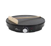LITTLE BALANCE 8757 Happy Pancake, Crepe Elettrico, Pancake, Pancakes, Galettes, Termostato regolabile, Senza PFAS, 1200 W, Nero