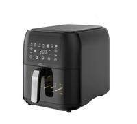 LITTLE BALANCE 8866 Crousty Light Long 8, Friggitrice senza olio, Air Fryer, Senza PFAS, 7 programmi predefiniti, 8 litri per 6 persone, 1700 W, Nero
