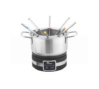 LITTLE BALANCE 8965 Digitale Fondue 8, Apparecchio per fonduta 8 persone, 3 programmi, Caquelon in acciaio inox, Compatibile a induzione, 1,2 litri, 1200 W, Nero/Inox