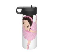 Little Ballerina Dancing Girl Stampa La Stampa 510 g Acciaio Inox Sport Bollitore Isolato con Coperchio per Adulto Uomini Donne