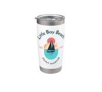 Little Bay Beach Saint Martin Sint Maarten Bicchiere termico in acciaio inox doppia parete