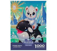 Little Bear And Polar Bear Jigsaw Puzzle,1000 Pezzi Classici, Per Adulti E Bambini A Partire Da 12 Anni Giochi Rilassamento E Intelligence Perfetto Per Appassionati Di Esperti - Regalo Per Amore E Am