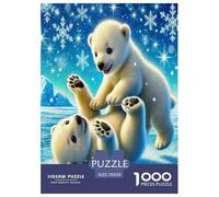 Little Bear And Polar Bear Jigsaw Puzzle,1000 Pezzi Classici, Per Adulti E Bambini A Partire Da 12 Anni Giochi Educativi Giocattoli Perfetto Per Appassionati Di Esperti - Regalo Per Amore E Amico 70x