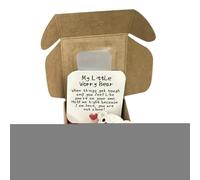 Little Bear in a Box, orsetto abbracciato con bigliettino, fatto a mano, per una cura edificante, buona, uomini, amanti amici, adulti e bambini