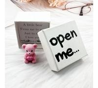 Little Bear in Box,My Little Worry Bears,Mini Pocket Bears with Encouraging Card,Adorable Mini Emotional Positive Support Bear,Relationship Gifts for Birthday Valentine's Day Lovers Friends,Family