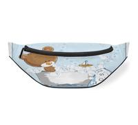 Little Bear Marsupio Marsupio per uomini, donne, bambini, ragazze, ragazzi, marsupio con orso, sport, escursionismo, corsa, borsellino da cintura, Colore, M, Organizer per borse