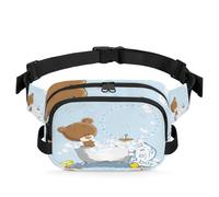 Little Bear Marsupio per donne, uomini, ragazze, ragazzi, bambini, orso, corsa, sport, escursionismo, borsellino da cintura, Colore, XL, Organizer per borse