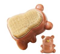Little Bear - Spazzola per unghie con setole morbide, per la pulizia delle unghie, per bambini e donne, pelle sensibile, spazzola ergonomica per pulire le unghie delle mani (marrone, 8,2 x 7,4 cm)