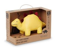 Little Big Friends Dino Friends | Stimola i sensi con i colori, le trame e il campanellino tintinnante | Pelle vegana | Facile da pulire | Steffy lo stegosauro