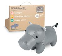 Little Big Friends I Piccoli amici Tiny Friends | Sonagli per bambini | Animale morbido | Facile da pulire | Decorazione per la cameretta | Samuele l'ippopotamo