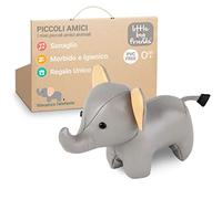 Little Big Friends I Piccoli amici Tiny Friends | Sonagli per bambini | Animale morbido | Facile da pulire | Decorazione per la cameretta | Vincenzo l'elefante