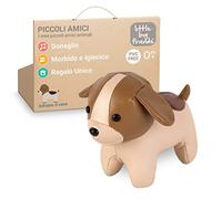 Little Big Friends I Piccoli amici Tiny Friends | Sonagli per bambini | Animale morbido | Facile da pulire | Decorazione per la cameretta | Adriano il cane