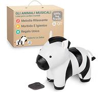 Little Big Friends peluche musicale a carica | Pupazzo tira-cordicella con ninna nanna | Morbido, facile da pulire, per neonati | Sostiene udito e motricità fine | Robert la Zebra