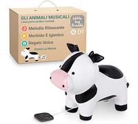 Little Big Friends peluche musicale a carica | Pupazzo tira-cordicella con ninna nanna | Morbido, facile da pulire, per neonati | Sostiene udito e motricità fine | Emma la Mucca