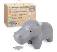 Gli animali musicali di Little Big Friends | Carillon per bambini | Facile da pulire | Morbido | Samuele l'ippopotamo