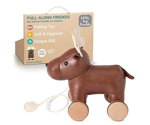 Little Big Friends Pull Along Friends | Pull Along Toy for Baby | Traditional Toys | Easy to Clean | Bruce the Moose
