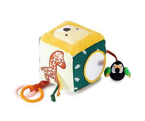Little Big Friends Soft Activity Cube | Developmental Toy| Encourages Hand-Eye Coordination And Motor Skills | Jungle