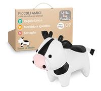 Little Big Friends Tiny Friends | Sonaglio neonato morbido | Sonaglino portatile per passeggino e seggiolino | Facile da pulire | Ideale per passeggini, seggiolini, borse cambio | Emma la Mucca