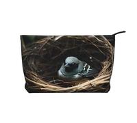 Little Bird Nest - Trousse in velluto a coste con cerniera, astuccio per cosmetici, per viaggi, articoli da toeletta e uso quotidiano