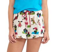 Little Blue House by Hatley Land Animals Pajama Boxer Shorts Pantalone del Pigiama, Orso Yoga, X-Large Donna