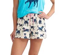 Little Blue House Pajama Boxer Shorts Pantalone del Pigiama, Laboratori Bandana, L Donna