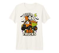 Little Boo Big Trucks Halloween Maglietta Premium