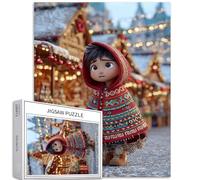 Little boy at The Market - Puzzle da 1000 pezzi per adulti, atmosfera natalizia, puzzle artistico, impegnativo, giochi di attività familiari, colorato, fai da te, per decorazioni domestiche, regali