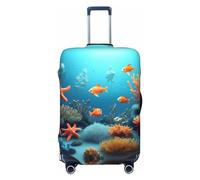 Little Bridge In The East, copertura per bagagli da viaggio per bagagli da 45,7 a 81,7 cm, lavabile, resistente ai graffi, Pesce Corallo Subacqueo, XL