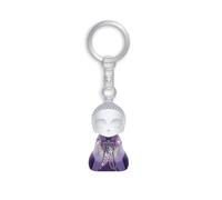 LITTLE BUDDHA Portachiavi Buddha 4,5 cm Chi è padrone di lui stesso è più grande di quello che è padrone del mondo., multicolore, 4,5 cm