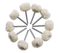 Little Buff - Disco per lucidatura di ruote abrasive, in cotone, per trapano a rotazione, per strumento Dremel, accessori per orologi, gioielli, mandrino 3 mm, 10 pezzi