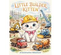 Little Builder Kitten Coloring Book: Construction Trucks: 30 Pages with Excavator, Dump Truck, Bulldozer, Crane and Cement Mixer - Big Bold Lines for Kids Ages 3-8