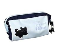 Little Cat - Astuccio portamatite a di gatto nero, grande capacità di stoccaggio, simpatico gatto nero per studenti, contenitore di cancelleria per studenti, blu, Se référer au descriptif,