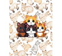 Little Cat Diary - Cute Softcover Cat Notebook | Kawaii Journal for Cat Lovers: 120 Pages, Lined 8.5x11 Inch.