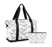 Little Chicken - Borsone da viaggio, impermeabile, per palestra, sport, weekend, con scomparto, Piccolo Pollo Carino, Taglia unica, Borsone da viaggio