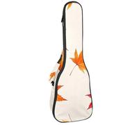 Little Clover - Custodia imbottita per ukulele da concerto da 58 cm, con motivo foglie su sfondo verde scuro, impermeabile e durevole, Multicolore 10., 25.9x9x3.1in/66x23x8cm, Organizer per borse