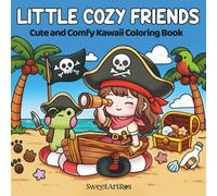 Little Cozy Friends: A Cute and Comfy Kawaii Coloring Book for Adults and Teens Featuring a Girl and Her Fun Frog - Adorable Besties in Everyday Adventures for Calm, Joy, and Stress Relief.