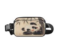 Little Cute Panda elegante marsupio per donne uomini adolescenti impermeabile borsa a tracolla con cinghia regolabile per viaggi, corsa, escursionismo, Pesce Combattente Estetico, 1 size